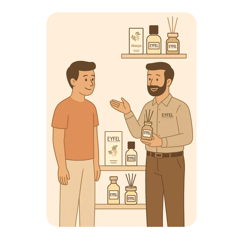 Termék bemutatása illusztráció